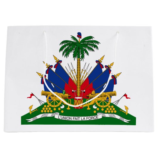 Haitianische Wappen (Haiti) Große Geschenktüte (Vorderseite)