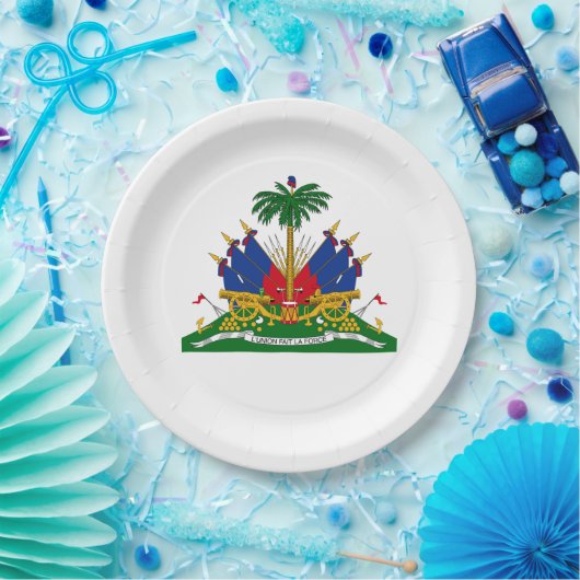 Haitianische Wappen (Haiti) Pappteller (Party)