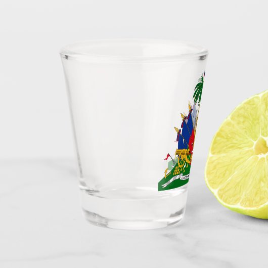 Haitianische Wappen (Haiti) Schnapsglas (Links)