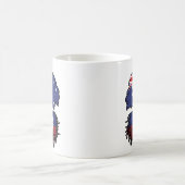 Haitianischer Australischer Treuhandfahne Kaffeetasse (Mittel)