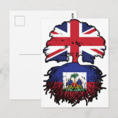 Haitianischer Britischer Tree-Roots-Flag Postkarte (Vorne/Hinten)