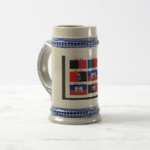 Haitianischer Flaggencup Bierglas (Vorderseite Links)