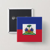 Haitianischer Flaggenknopf Button (Vorne & Hinten)
