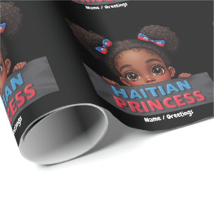 Haitianischer Flaggentag Haitianischer Prinzessin Geschenkpapier