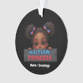 Haitianischer Flaggentag Haitianischer Prinzessin Ornament (Vorderseite)
