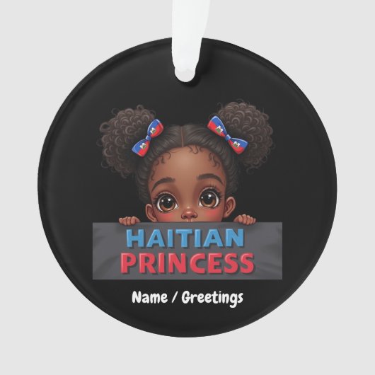 Haitianischer Flaggentag Haitianischer Prinzessin Ornament (Vorderseite)