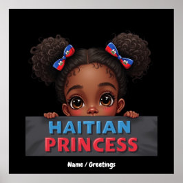Haitianischer Flaggentag Haitianischer Prinzessin Poster