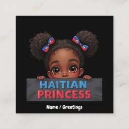 Haitianischer Flaggentag Haitianischer Prinzessin Quadratische Visitenkarte