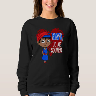 Haitianischer Flaggentag Proud Ayiti Vintage Frau  Sweatshirt