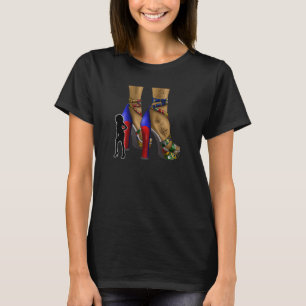 Haitianischer Flaggentag Proud Ayiti Vintage Frau  T-Shirt