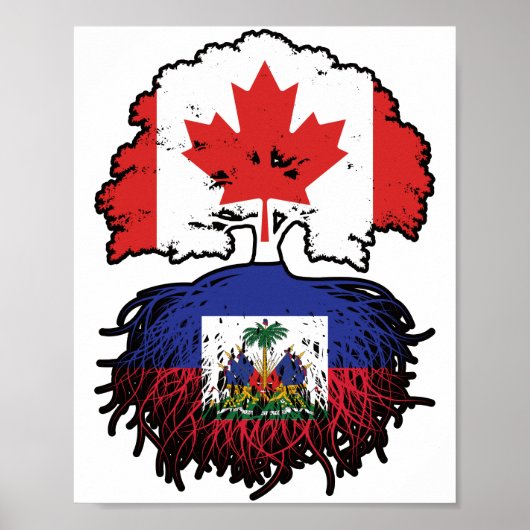 Haitianischer Kanadier Treuhandfahne Poster (Vorne)