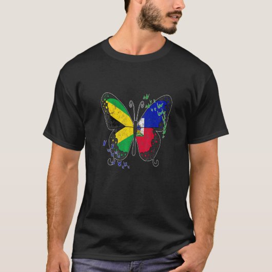 Haitianischer Karibik-Combo-Hintern T-Shirt (Vorderseite)