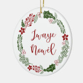 Haitianischer Kreolisch Frohe Weihnachtsfeier Jway Keramik Ornament (Links)