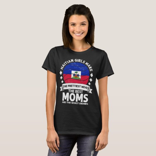 Haitianischer Mama Mama Haitianischer Amerikaner T-Shirt (Vorne ganz)