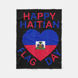 Haitianischer Tag der Flagge Liebe Haiti Herz Hait Fleecedecke