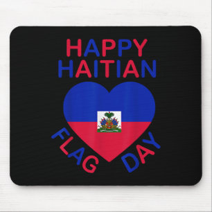 Haitianischer Tag der Flagge Liebe Haiti Herz Hait Mousepad