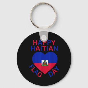 Haitianischer Tag der Flagge Liebe Haiti Herz Hait Schlüsselanhänger
