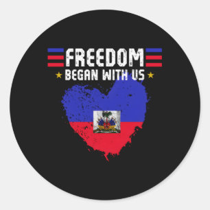 Haitianischer Unabhängigkeitstag Feiertag Haitiani Runder Aufkleber
