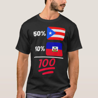 Haitianischer und puerto-ricanischer Flaggenstaat T-Shirt