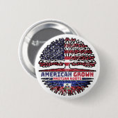 Haitianischer US-amerikanischer Staaten Tree Button (Vorne & Hinten)