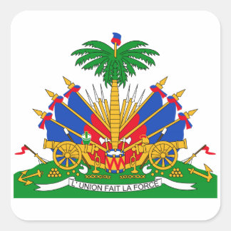 Haitianischer Wappen Quadratischer Aufkleber