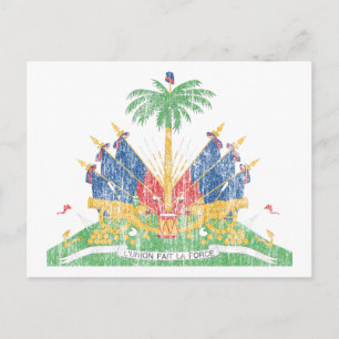 Haitianischer Wappen Vintag Postkarte