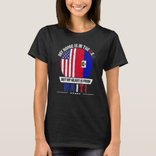 Haitianisches amerikanisches Patriot Herz ist aus T-Shirt
