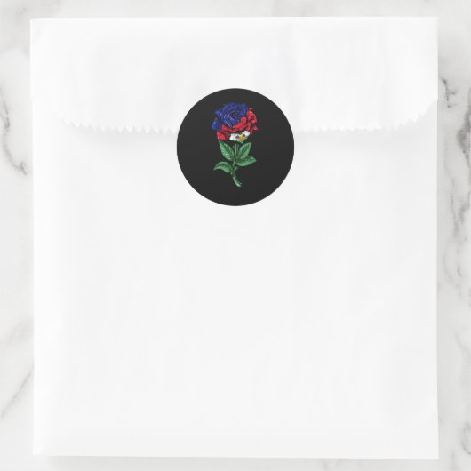 Haitianisches Flagge Runder Aufkleber (Tasche)
