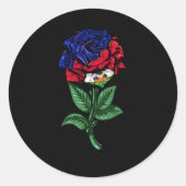 Haitianisches Flagge Runder Aufkleber (Vorderseite)