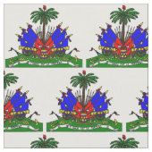 Haitianisches Flaggen-Gewebelogo Stoff (Nahaufnahme)