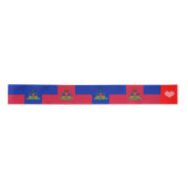 Haitianisches Flaggenband, Emblem, Herz, Haiti Satinband (Vorderseite)