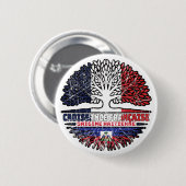 Haitianisches Französisch-Tree-Roots-Flag Button (Vorne & Hinten)