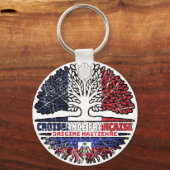 Haitianisches Französisch-Tree-Roots-Flag Schlüsselanhänger (Vorderseite)