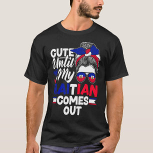Haitianisches Haitianisches Flagge Niedlich bis me T-Shirt