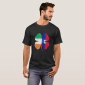 Haitianisches irisches Kleeblatt Haiti Irland St.  T-Shirt (Vorne ganz)