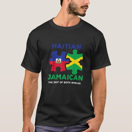 Haitianisches Jamaika Karibisches Kombo-Gemisch T-Shirt (Vorderseite)