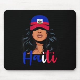 Haitianisches Mädchen Haiti-Flagge Stolze Haitienn Mousepad