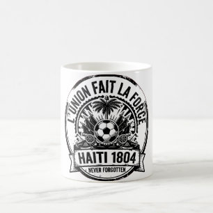 Haitianisches Nationalemblem Vintage-Kunst Kaffeetasse