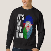 Haitianisches und Dschibutianisches DNA-Flaggengeb Sweatshirt (Vorderseite)