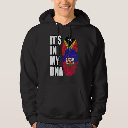 Haitianisches und timorisches DNA-Flaggengebiet Hoodie (Vorderseite)