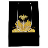 Haitianisches Wappen Mittlere Geschenktüte (Rückseite)