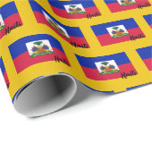 Haitianisches Wrapping Paper, Haitianische Flagge Geschenkpapier (Rolleneckpunkt)