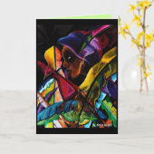 Haitienne en Vitraux 1 Karte (Gelbe Blume)