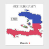 Haitifischer Flag-Karte Aufkleber (Blatt)