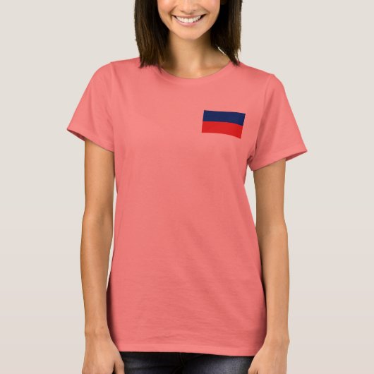Haitifischer Flaggen- und Map-T - Shirt (Vorderseite)