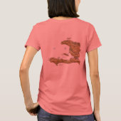 Haitifischer Flaggen- und Map-T - Shirt (Rückseite)