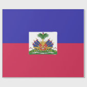 Haitifisches FlaggenEmblem Geschenkpapier (Flach)