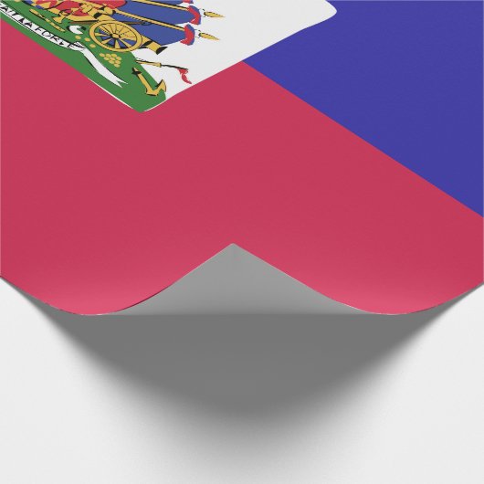 Haitifisches FlaggenEmblem Geschenkpapier (Ecke)