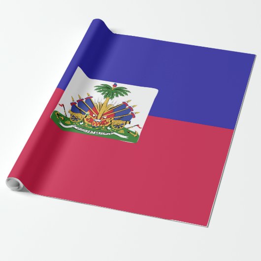 Haitifisches FlaggenEmblem Geschenkpapier (Ungerollt)