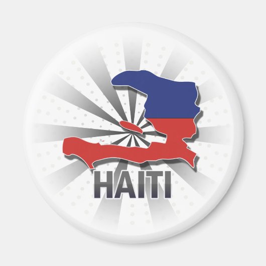Haitis Flag Karte 2.0 Magnet (Vorne)